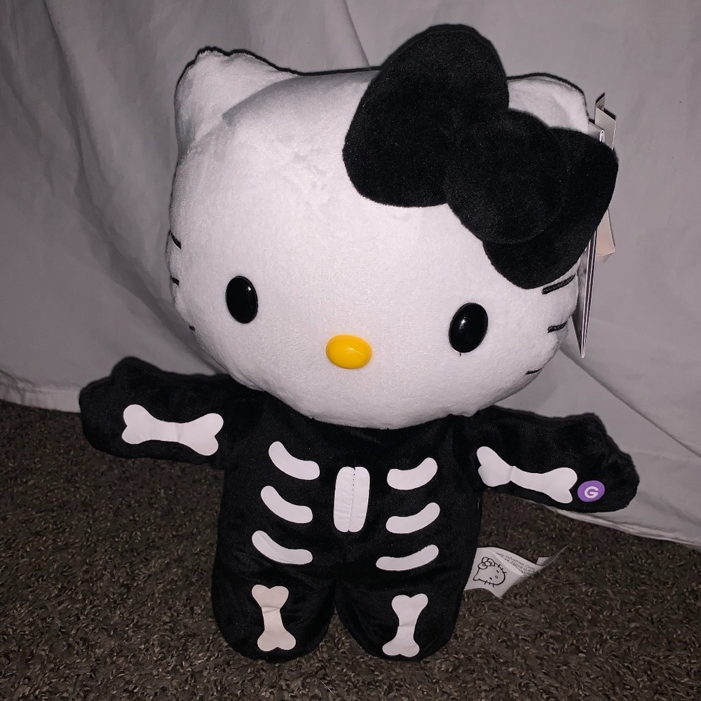 Hello Kitty Skeleton Halloween Plush